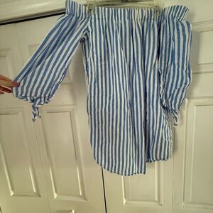 Old Navy Blue and White Striped Dress